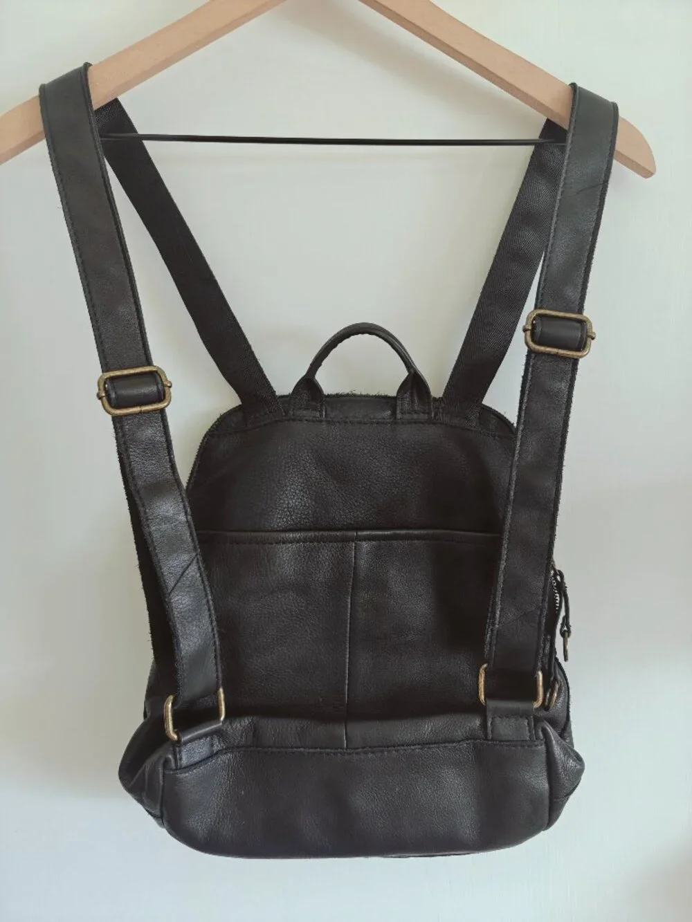 American Leather Co. Cleveland Black Leather Backpack